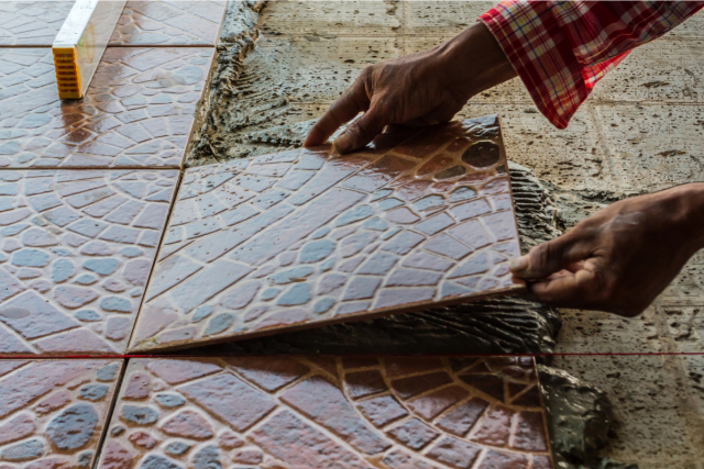 Custom Floor tile installation